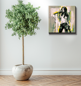 Astral Awakening Minimalist Abstract Wrapped Canvas